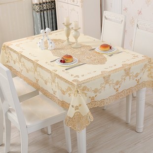 桌布防水防油免洗防烫西餐桌布长方形家用欧式高级感茶几桌布台布