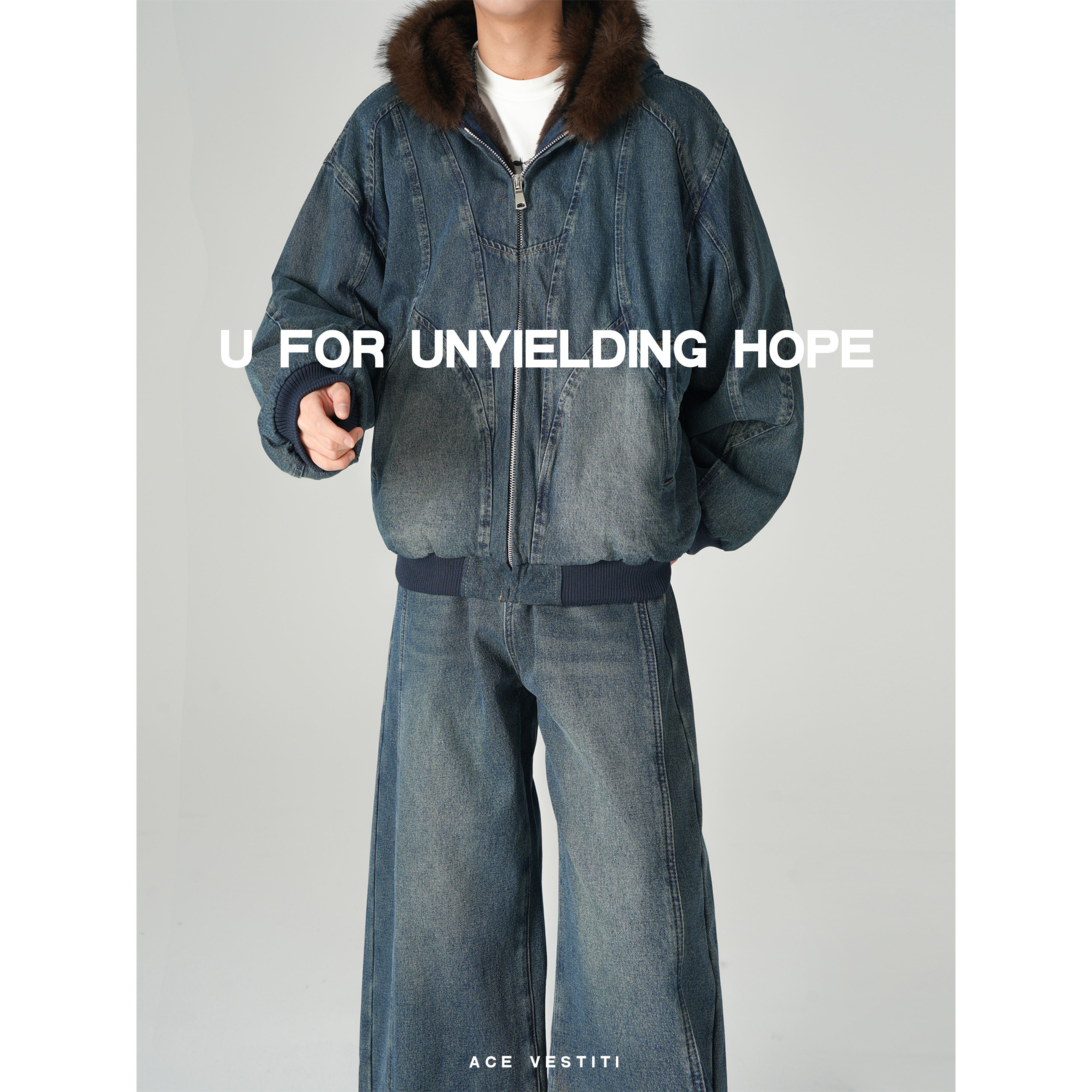 ACEVESTITI加厚牛仔外套