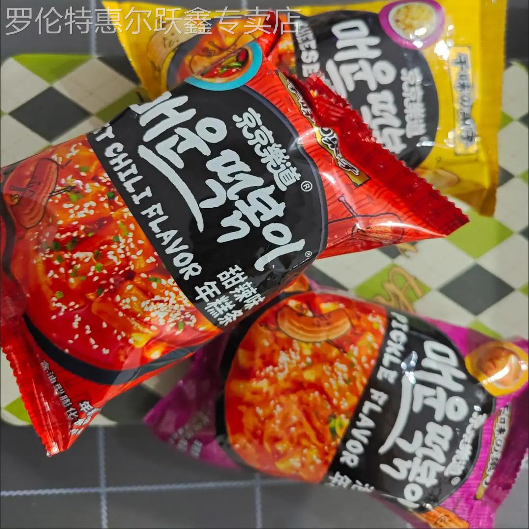 韩式炒年糕条甜辣味韩国祖同款膨化薯片条食品追剧网红小零食芝士