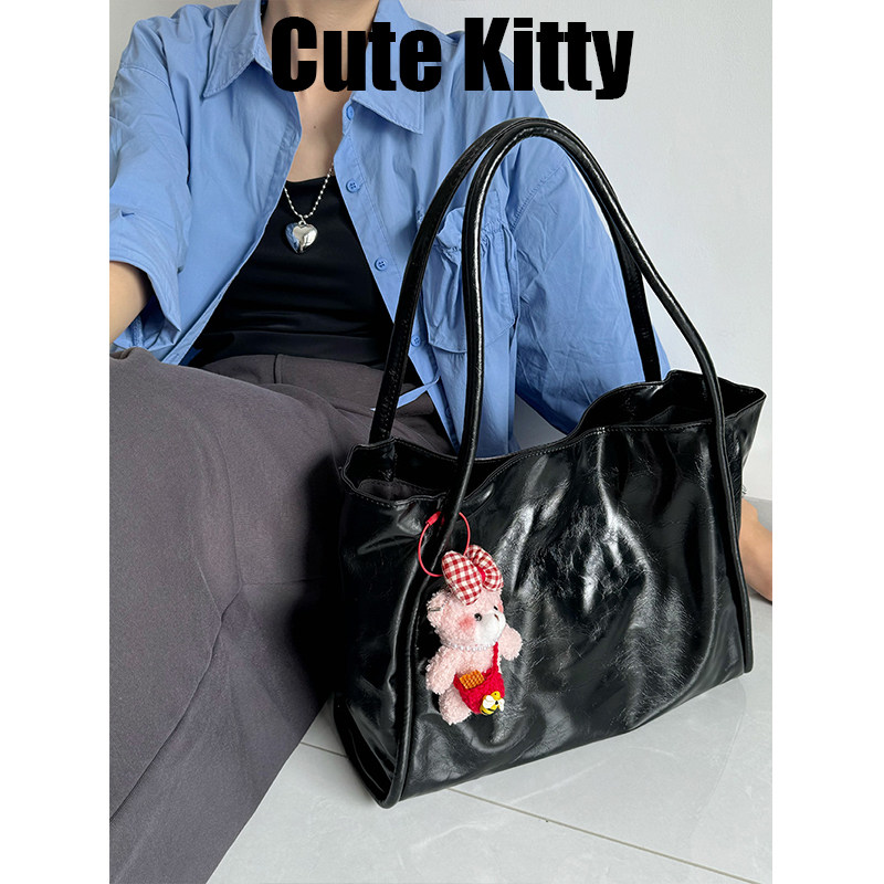 Cute Kitty包包女新款手提单肩大容量百搭腋下包通勤校园托特包