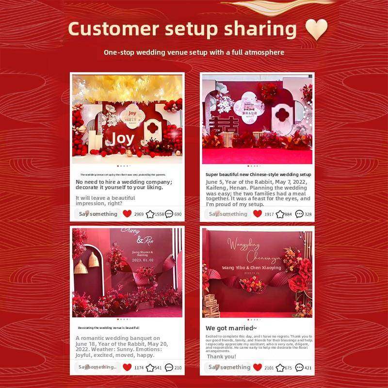庆订婚套婚场景婚庆装饰全宴会乡无品牌/村家庭大舞台背景墙Kt院,节庆用品/礼品,气球,淘宝优惠券,粉丝福利购,淘宝优惠卷