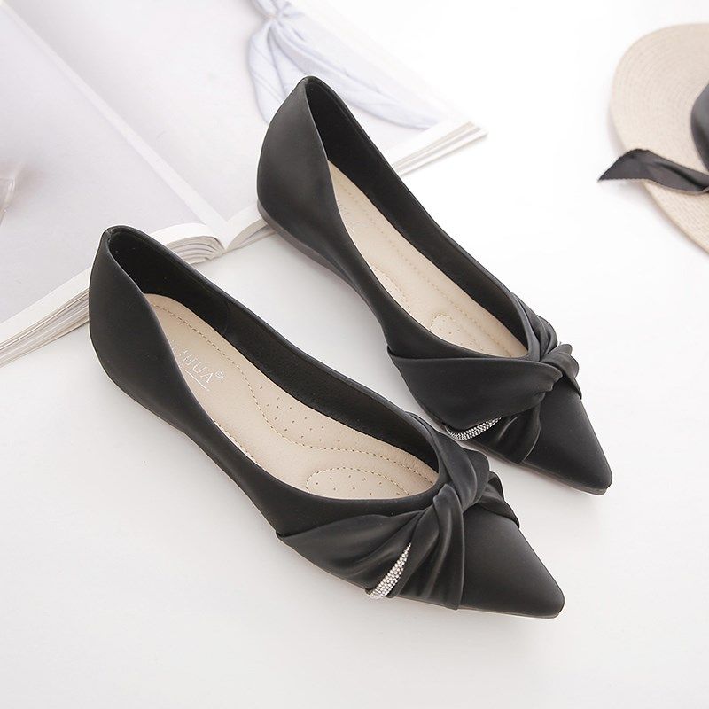 单鞋女20c25春秋新款百搭浅口女鞋子豆豆鞋软底软皮防滑尖头平底,女鞋,浅口单鞋,淘宝优惠券,粉丝福利购,淘宝优惠卷