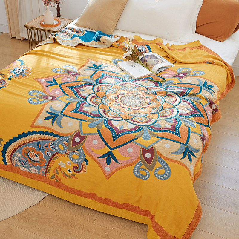 国潮纱布被子大人午休沙发盖毯夏季毛巾被单双Y人毯子床单,床上用品,休闲毯/毛毯/绒毯,淘宝优惠券,粉丝福利购,淘宝优惠卷