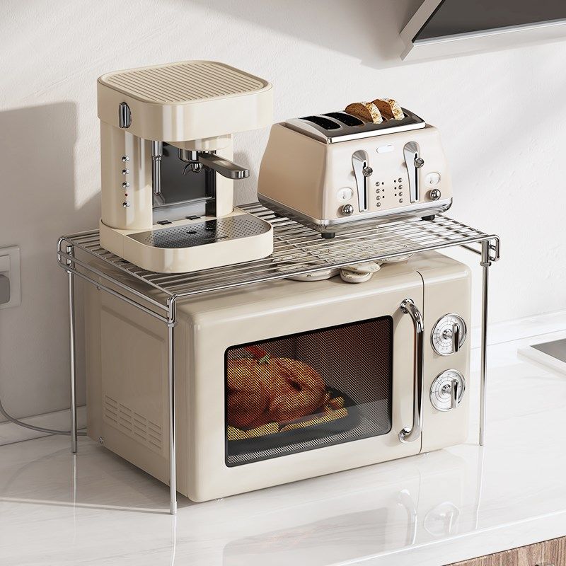 304不锈钢微波炉架子厨房置物架台E面烤箱收纳架储物架橱柜分层架,家装主材,微波炉支架,淘宝优惠券,粉丝福利购,淘宝优惠卷