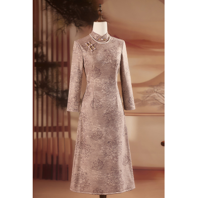 秋冬旗袍旗袍妈妈礼服日常