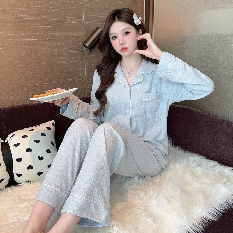 春秋季新款韩f版开衫网红长袖长裤薄款时尚休闲宽松两件套装女