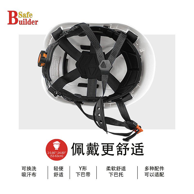 双层护目防砸安全帽带隔音降噪耳罩工地施工防护透气头盔定制印字