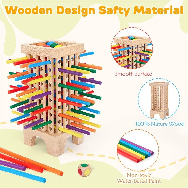现货蒙特梭利游戏棋盘游戏42个彩色木棍游戏骰子游戏数学亲子互动,玩具/童车/益智/积木/模型,其它玩具,淘宝优惠券,粉丝福利购,淘宝优惠卷