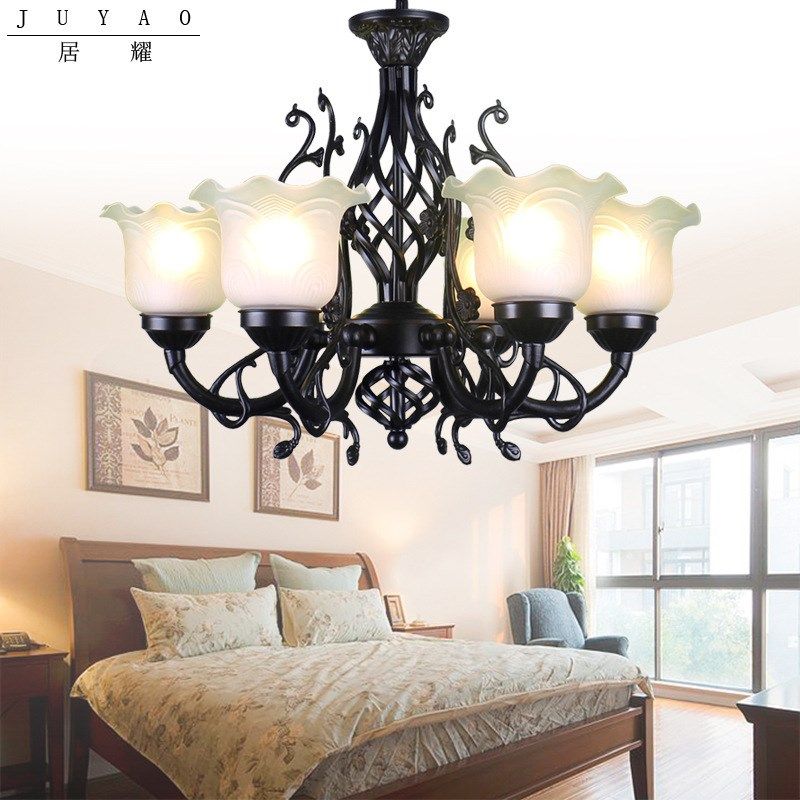 欧式吊灯乡村3头铁艺吸顶6头8床头壁灯青铜客厅卧室吸顶家装主材,家装灯饰光源,客厅吊灯,淘宝优惠券,粉丝福利购,淘宝优惠卷