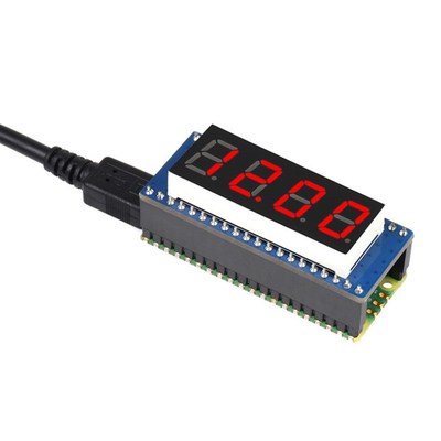 微雪树莓派Pico 4位8段数码管扩展板74HC595驱动芯片兼容SPI 接口