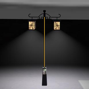 3米庭院灯厂家小区公园街道带广告牌摄像头4m5米庭院路灯led灯