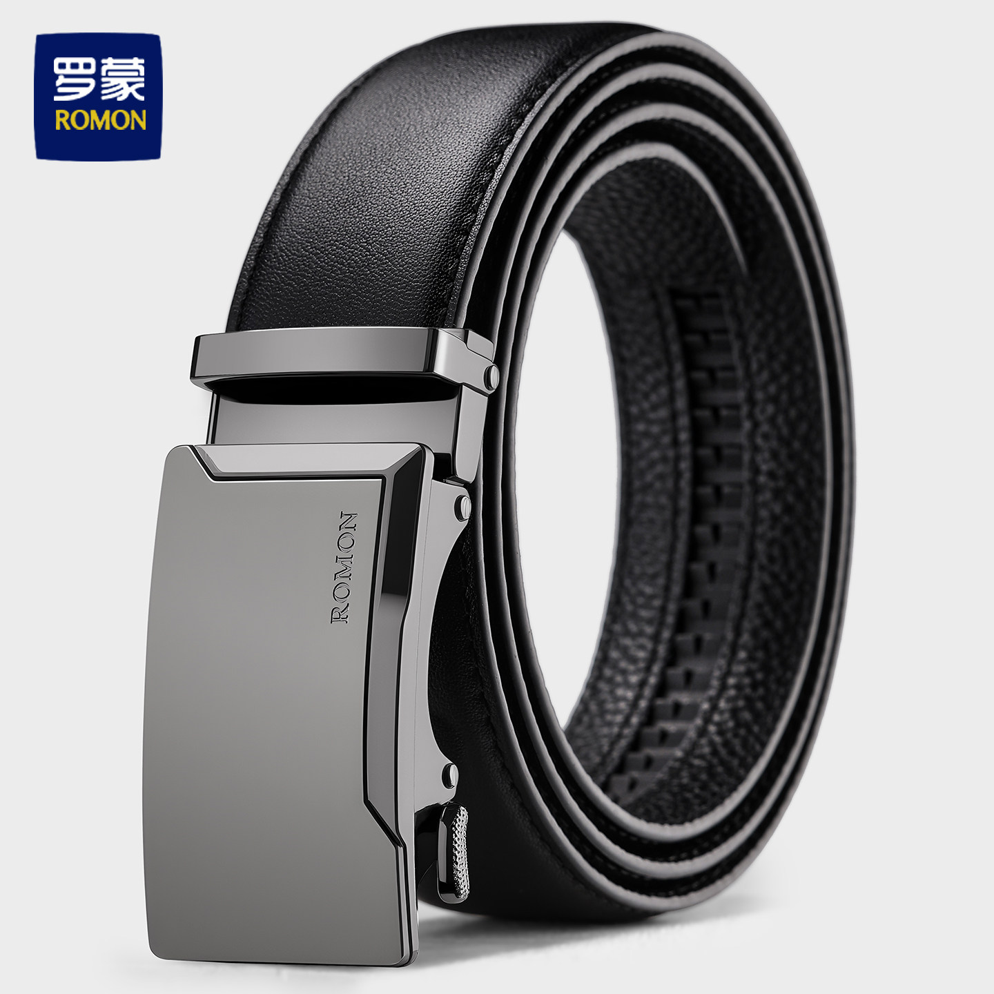罗蒙皮带男真皮商务休闲男士腰带官方正品时尚头层牛皮裤腰带潮流