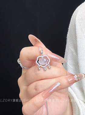 新中式平安锁吊坠项链S925银