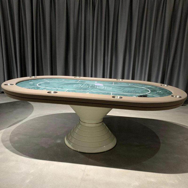 轻奢德州扑克桌竞技桌面筹码多人德扑棋牌室豪宅俱乐部德州桌子