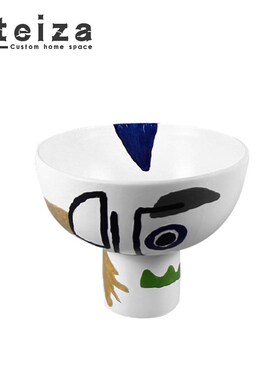 z现代样板房间金属玻璃果盘装饰品客厅软装配饰样品房