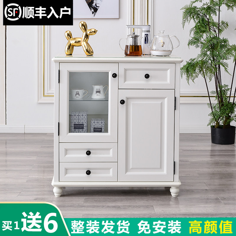 茶吧机柜子一体h柜家用高端2026新款餐柜中古风智能黑色饮水机柜
