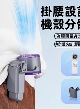 華德通数显折叠100档F3充电18650电池小风扇便携手W持桌面掛腰掛