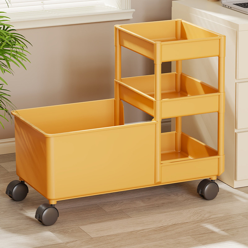 桌边书包置物架h桌下书架教室学习用品收纳架带轮多层可移动小推,住宅家具,书架,淘宝优惠券,粉丝福利购,淘宝优惠卷