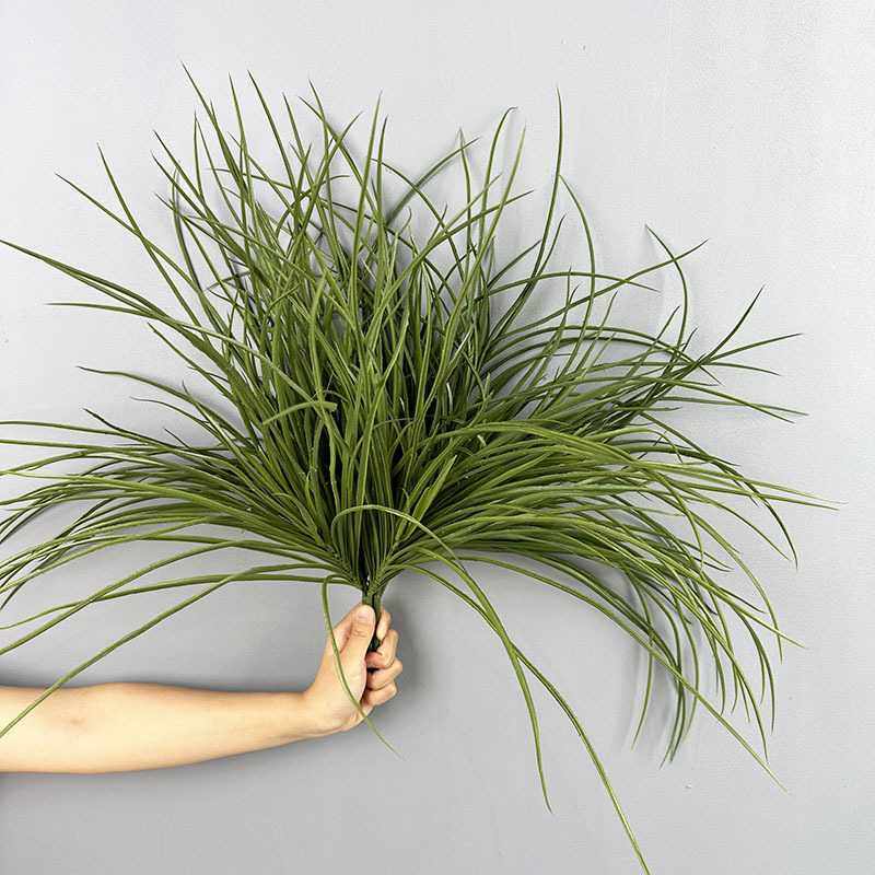 仿真兰花草软装植物墙绿植盆栽造景装饰人造细草兰花叶水草仿真草