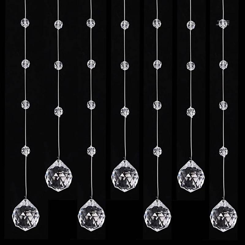 网红婚庆水晶菠萝珠帘珠串吊顶布置道具婚礼现场舞台装饰珠链门帘