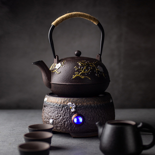 家用铸铁煮茶壶套装 电陶炉煮茶器铁壶 泡茶玻璃煮茶炉煮水壶