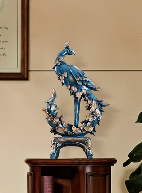 摆件家居饰品客厅电视酒柜欧式凤凰摆设艺术创意美式玄关装饰礼品