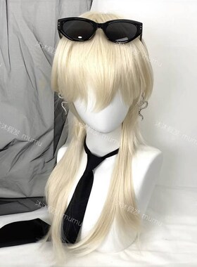 【瓷】假发女ch黑红挑染羊毛卷水母头古风瓷爹瓷妈万用cos全头套