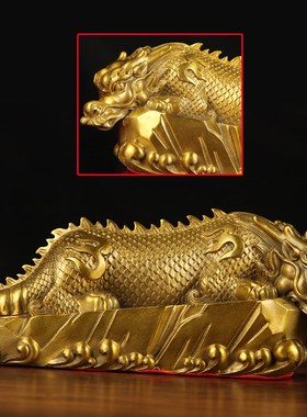 铜避水兽摆件 铜吸水兽摆件 龙王蚣蝮水麒麟摆件