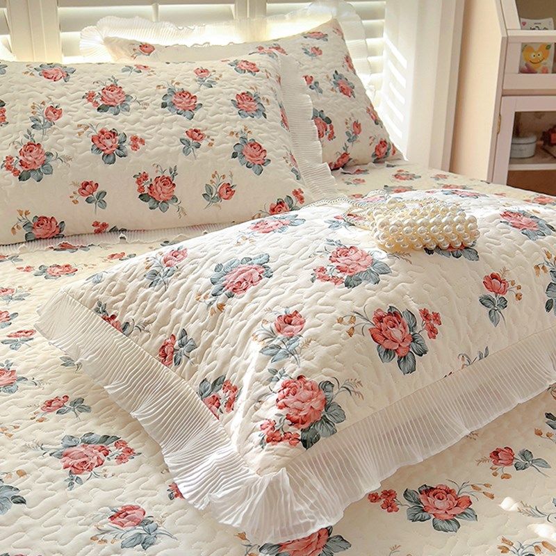 全棉加厚夹棉枕套一对装48x74单人纯棉花边枕芯套枕头套内胆套女