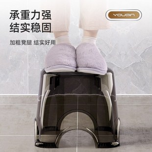 优勤透明小凳子家用矮凳客厅茶几儿童圆凳加厚小型椅子塑料小板凳