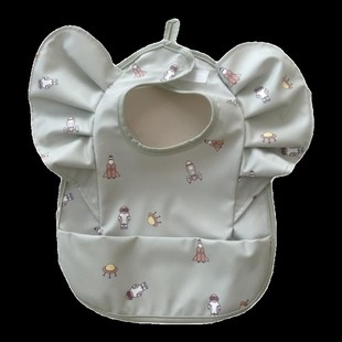 宝宝围兜防水防油防污婴儿饭食兜柔软不易褶皱围兜神器接菜能手