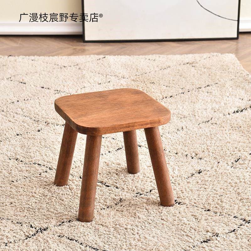 全橡木实木小凳子家用儿童矮凳木板凳椅子小木凳凉板椅实用小方凳