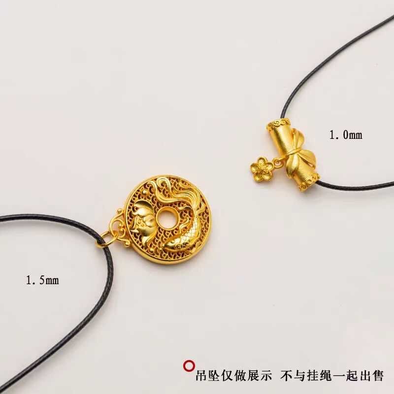 蜡皮绳吊坠挂绳项链绳龙虾扣手工编织绳时尚女款挂坠古法工艺复古