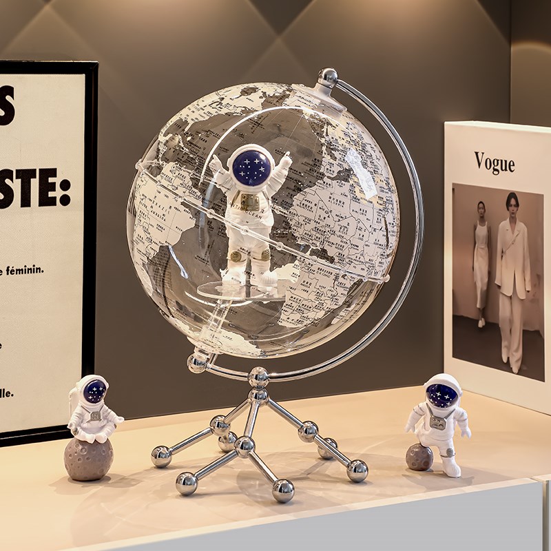 地球仪摆件轻奢高级感小众宇航员太空人男孩女童书桌生日乔迁礼物