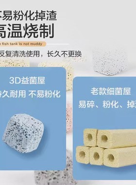 鱼缸过滤器滤材硝化屋滴流盒过滤材料3D益菌屋麦宝微晶球培菌