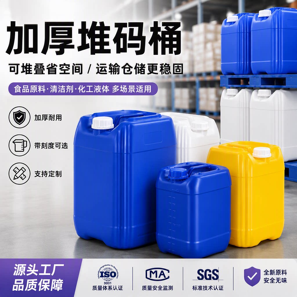 实验室塑料密封堆码桶耐酸碱25升