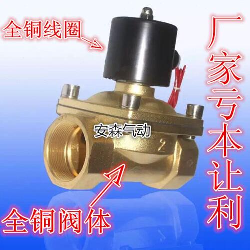 铜线圈全铜电磁阀水阀气阀 2W500-50 2寸220V 24V