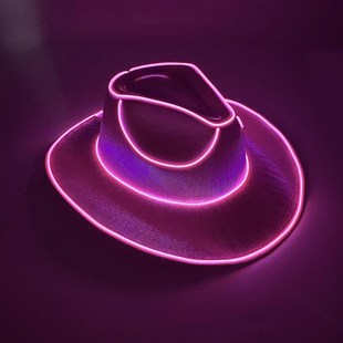 Led Light Dhisco Glowing Wireless Hat Bride Luminous Cowgirl
