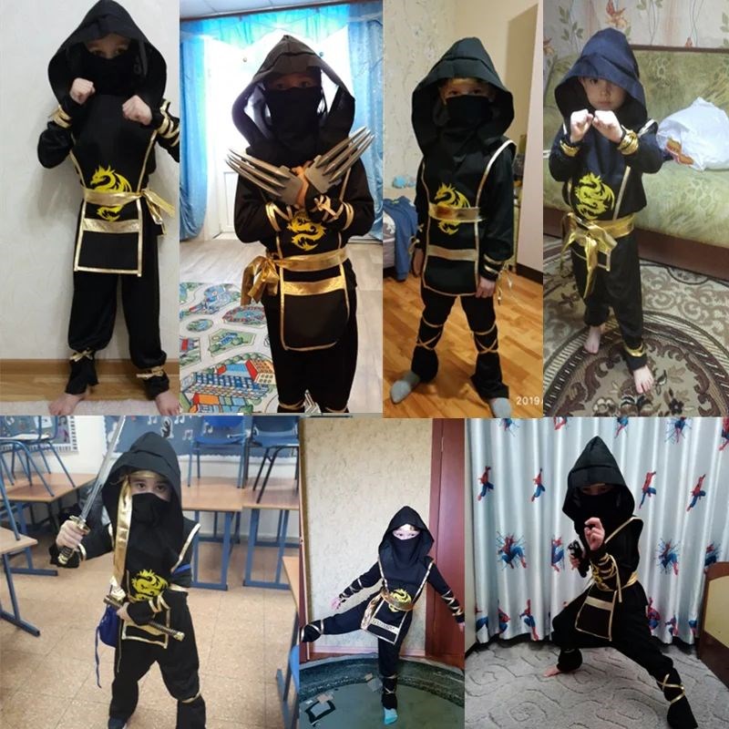 Authentic Kids Ninja Costume Set for Role NPlay and Cosplay,