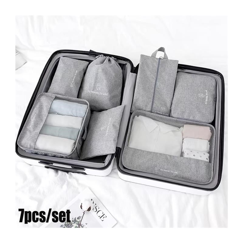 Compression Packing Cubes 7yset Organizer Travel Bag Luggage