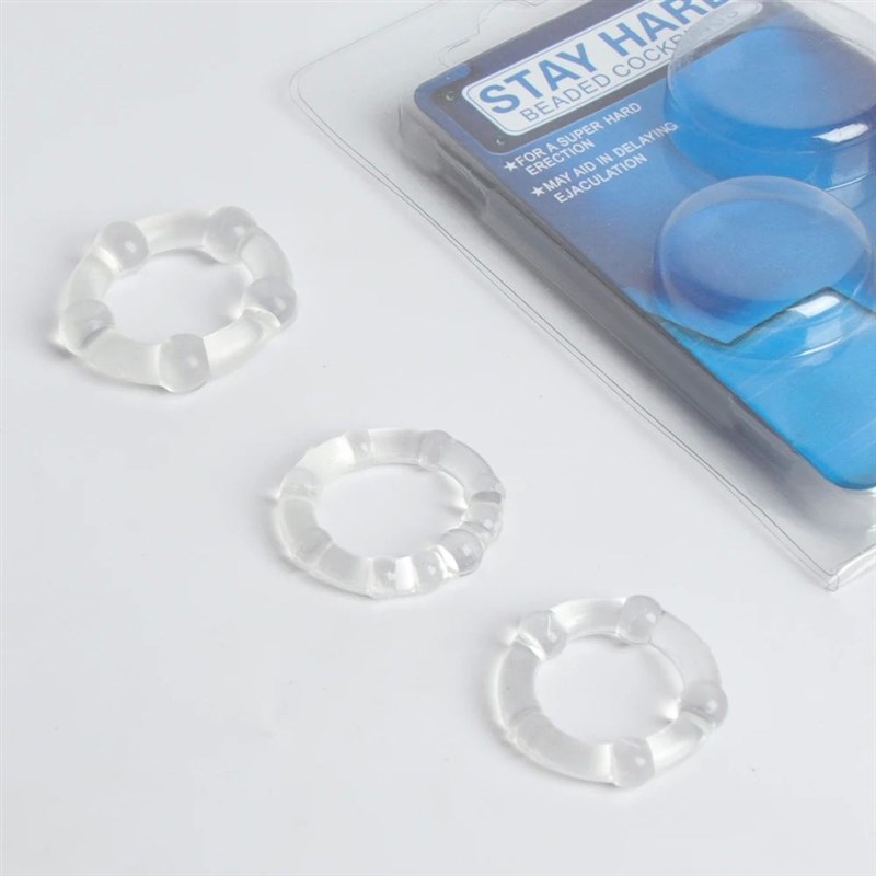 3 Pcs Cock Penis Ring Bead Penisring OSet Male Delay