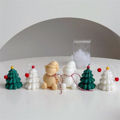 Christmas Candle Mini Hand-painted Christmas Tree CaXndle Be
