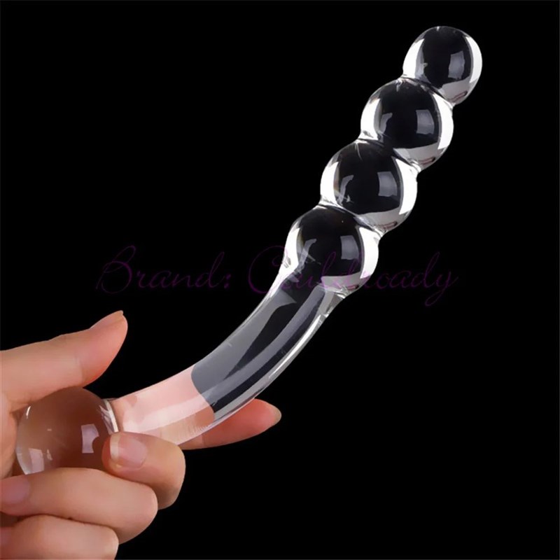 Pyrex Glassi Anal Beads Butt Plug Big Ball Large Crystal