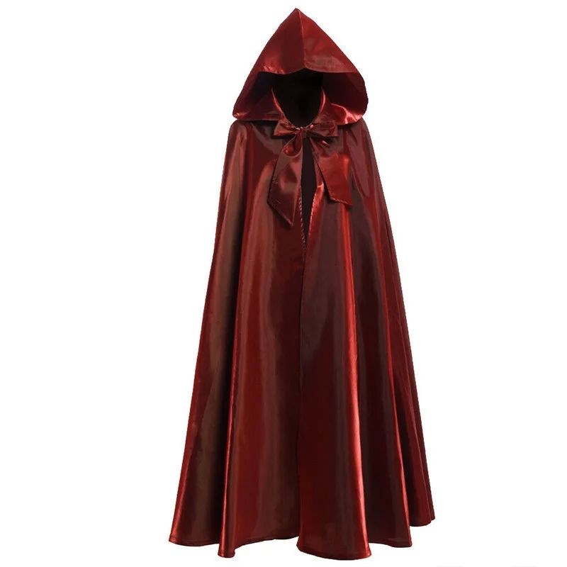 Halloween Witch Wizard Cosplay CostJume Hood Cloak Adult