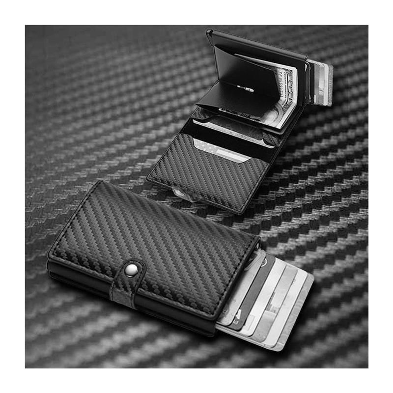 RFID Blocking Credit Card Hozlder for Men Women Metal carbon