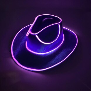 Led Light Disco GlowVing Wireless Hat Bride Luminous Cowgirl