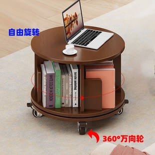优选实木书架可旋转落地书柜置物架储物J展示柜家用儿童收纳可移.