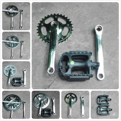 20/22/24/26寸人力三轮车自行车牙盘32/36/38齿轮盘曲Y柄拐腿 配