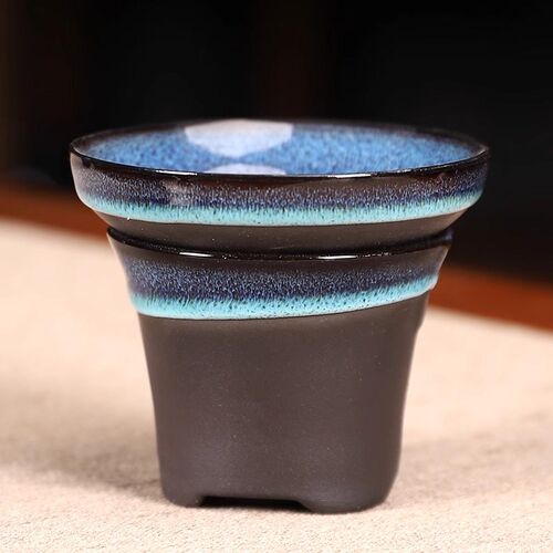 高档天目盏茶漏精品茶水分离器茶隔陶瓷功夫茶具茶漏泡茶叶过滤网