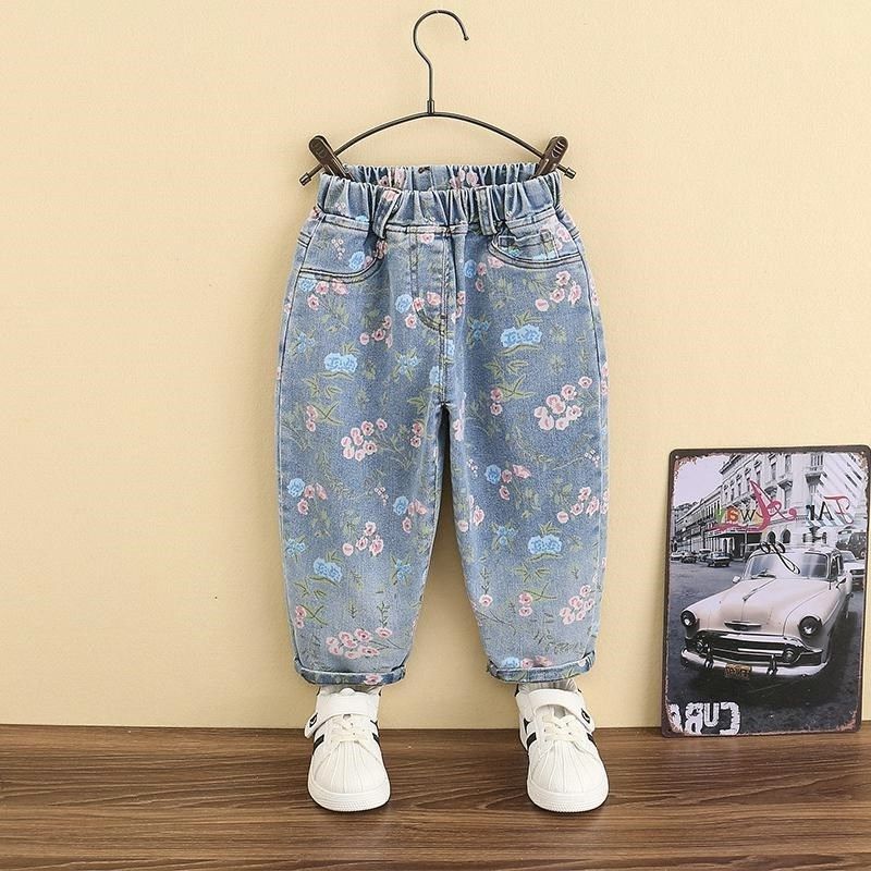 女童牛仔裤2024春秋新款韩版裤子儿童洋气宽松休闲裤宝宝外穿长裤,童装/婴儿装/亲子装,儿童牛仔裤,淘宝优惠券,粉丝福利购,淘宝优惠卷